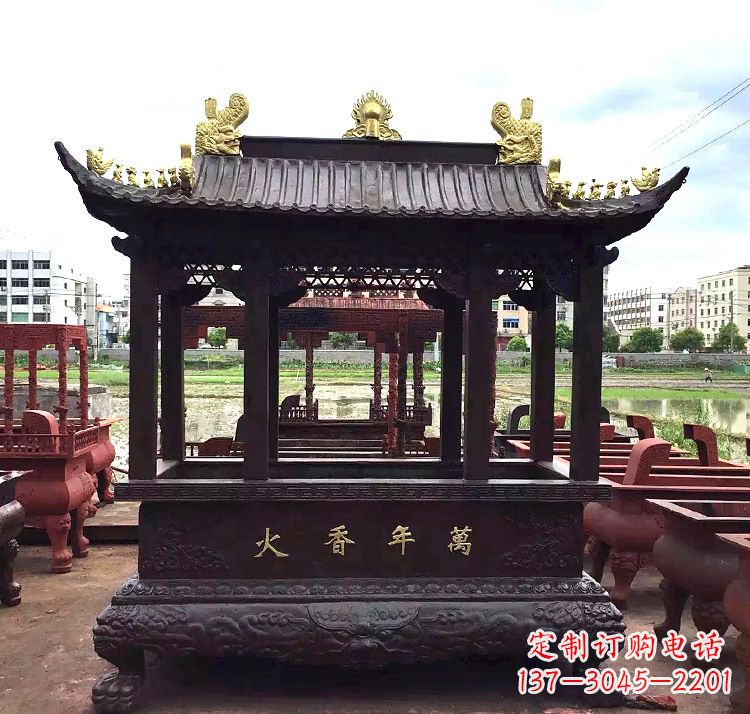 信阳招财香炉铜雕