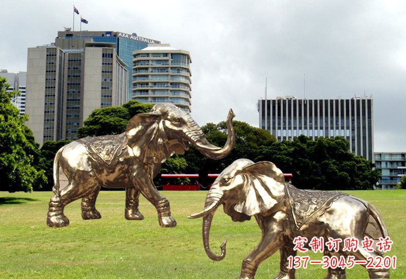 信阳招财镇宅大象铜雕