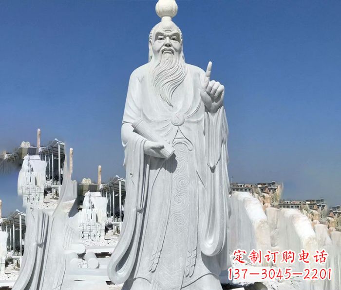 信阳中国春秋时代思想家老子石雕