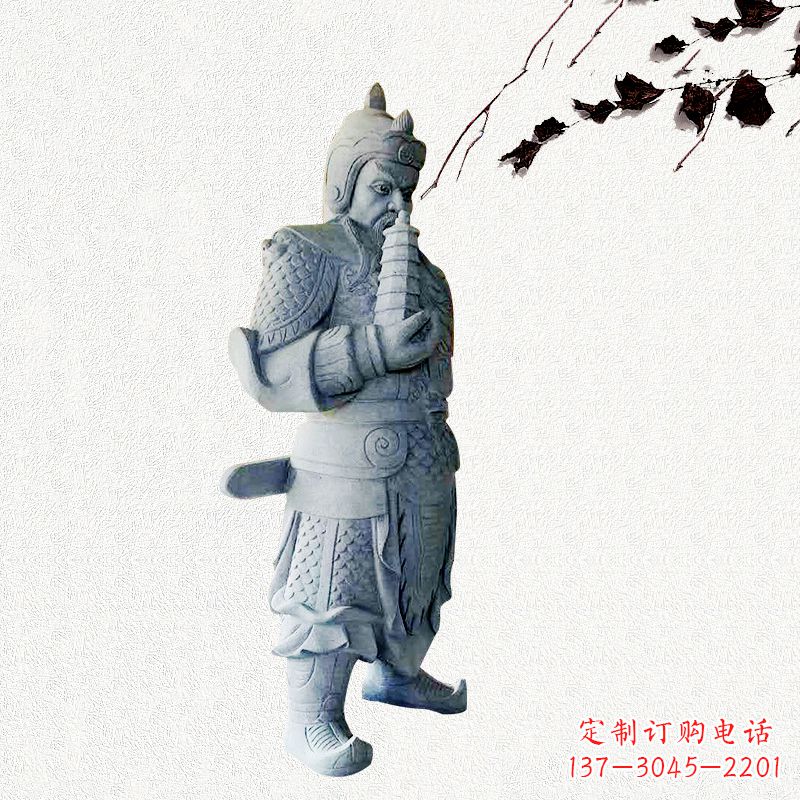 信阳中国古代神话中的托塔天王石雕塑