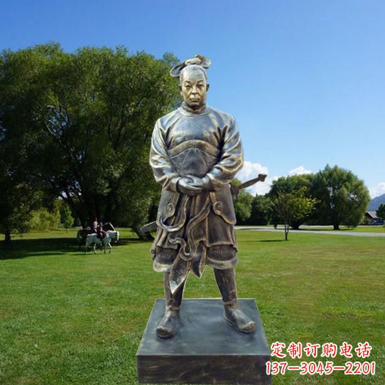 信阳中国汉初三杰之韩信仿铜雕像