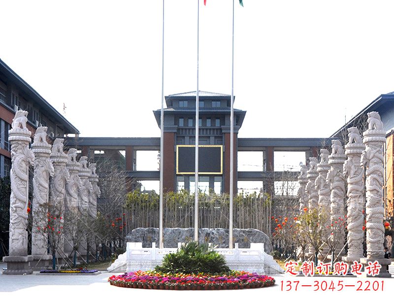 信阳中国华表雕塑-校园园林广场景观装饰雕塑