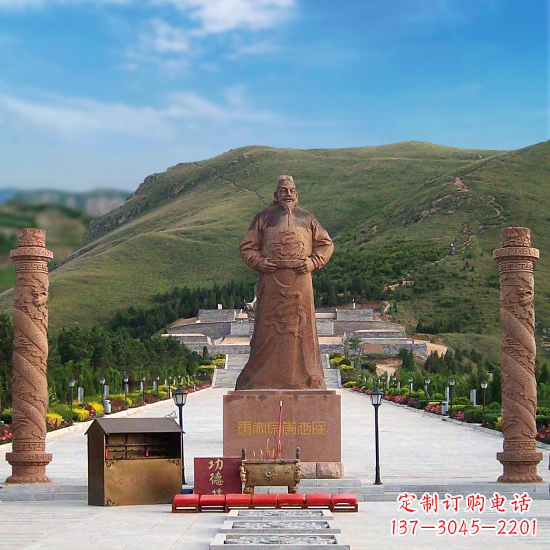 信阳中国历史名人大型李世民景观雕塑