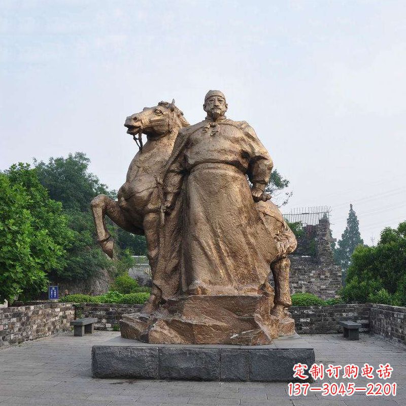 信阳中国历史名人明太祖朱元璋铜雕像