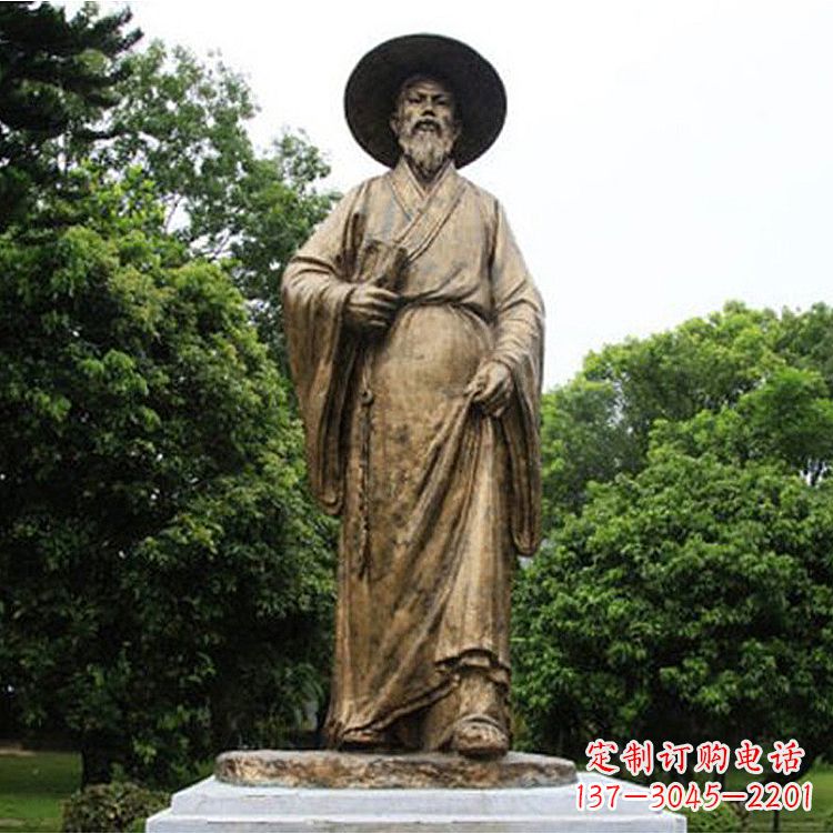 信阳中国历史文化名人北宋文学家苏轼苏东坡铜雕像