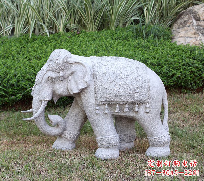 信阳中式石雕大象