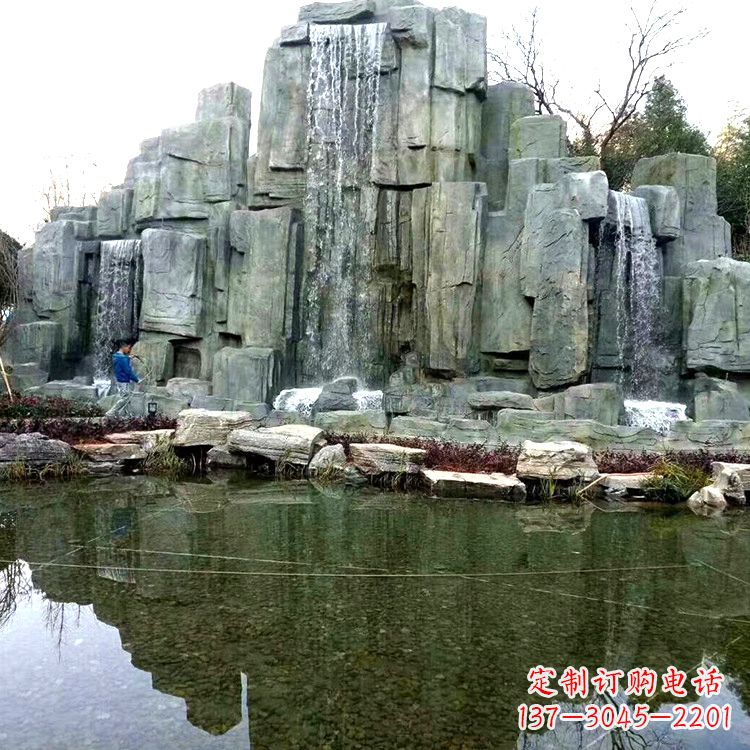 信阳中式园林流水假山雕塑