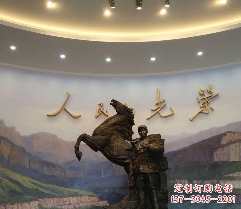 信阳朱德人物景观铜雕