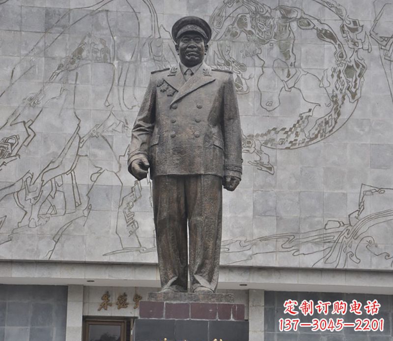 信阳朱德人物铜雕