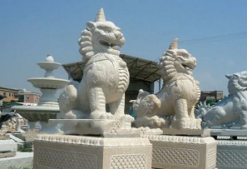 信阳獬豸 石雕 独角兽-法院大门神兽雕塑