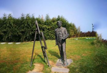 信阳徐悲鸿城市雕塑公园铜雕像