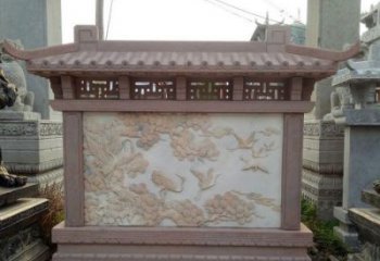 信阳园林景观松鹤石浮雕影壁