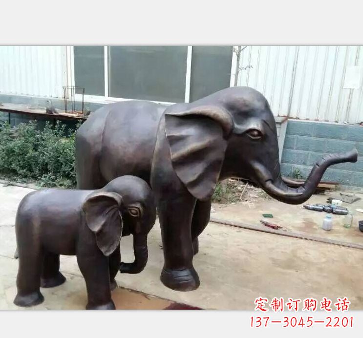 信阳铸铜公园大象雕塑