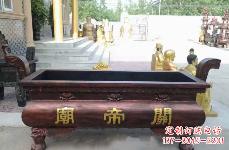 信阳铸铜关帝庙香炉
