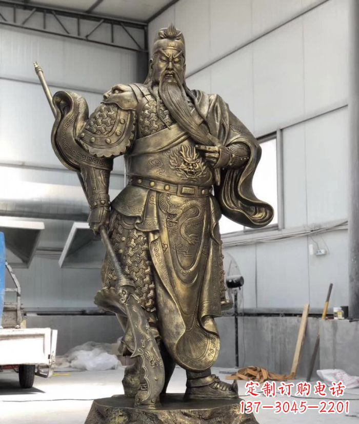 信阳铸铜关公雕塑