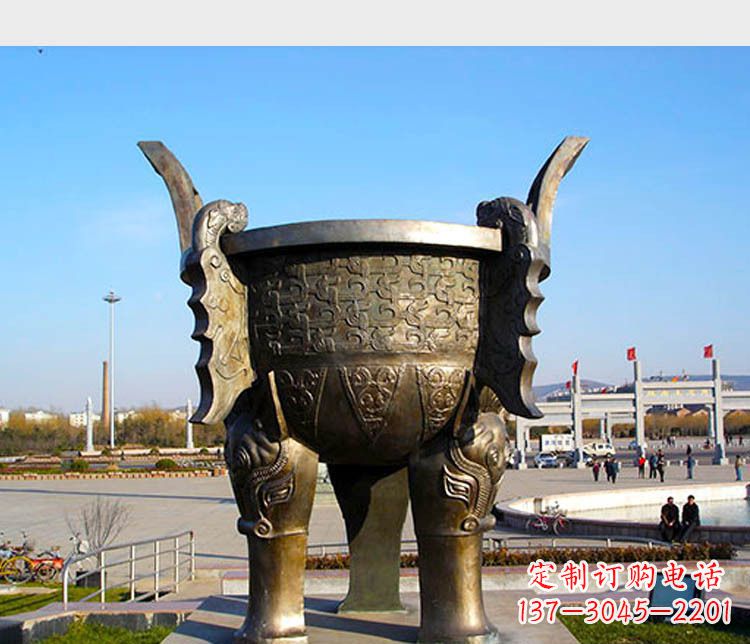 信阳铸铜广场圆形景观香炉