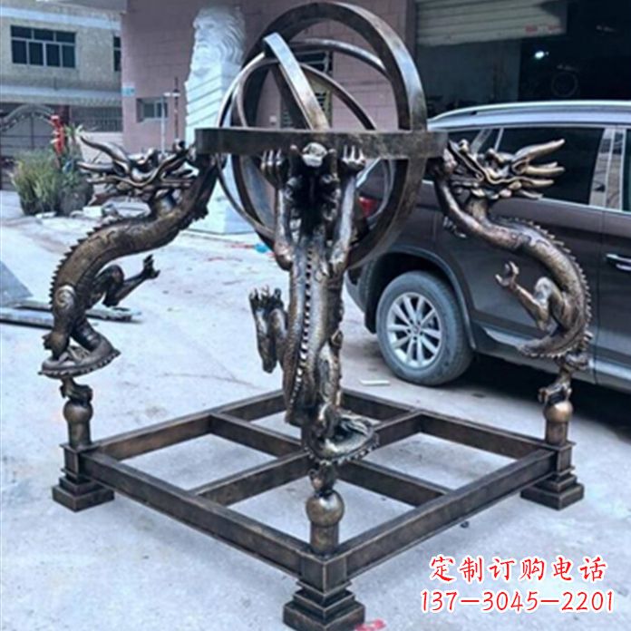 信阳铸铜浑天仪景观雕塑摆件