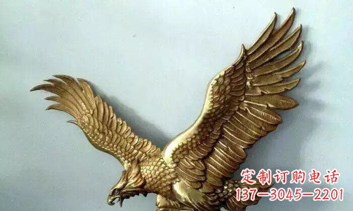 信阳铸铜老鹰企业动物铜雕 (2)