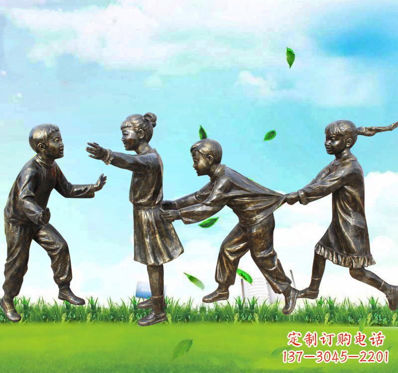 信阳铸铜老鹰捉小鸡儿童