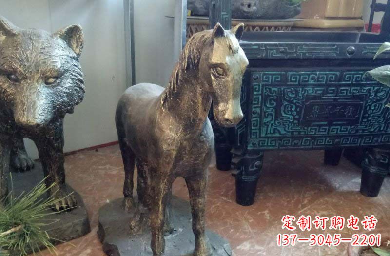 信阳铸铜马雕塑222