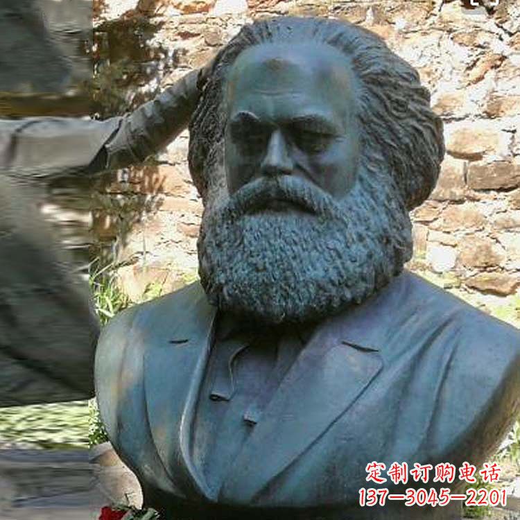信阳铸铜名人无产阶级导师马克思头像雕塑