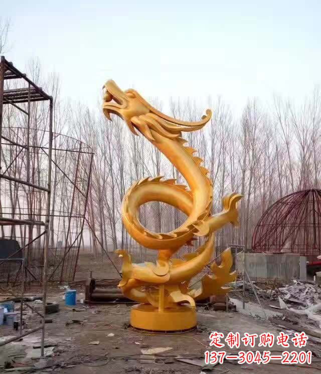 信阳铸铜盘龙云腾铜雕