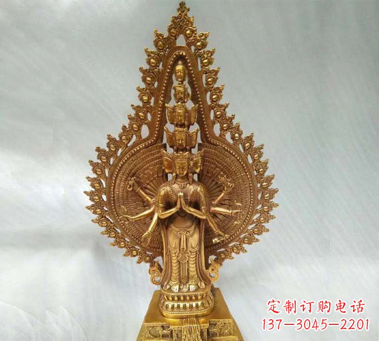 信阳铸铜千手观音寺庙佛像