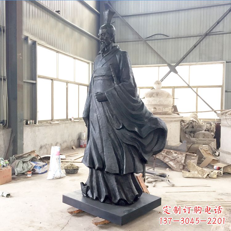 信阳铸铜屈原雕塑