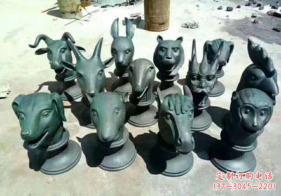 信阳铸铜十二生肖动物雕塑