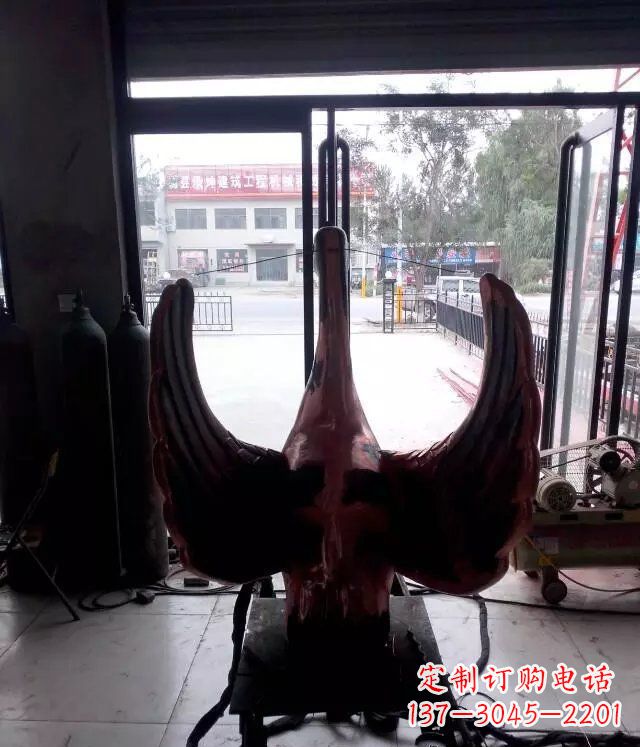 信阳铸铜天鹅公园动物铜雕 (2)