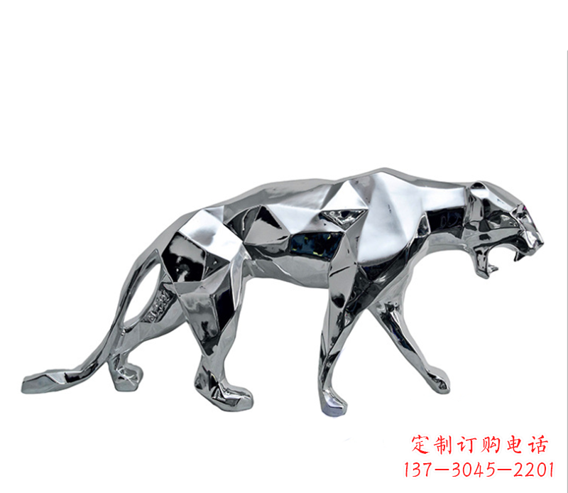 信阳豹子雕塑不锈钢