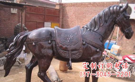 信阳紫铜马公园铜雕