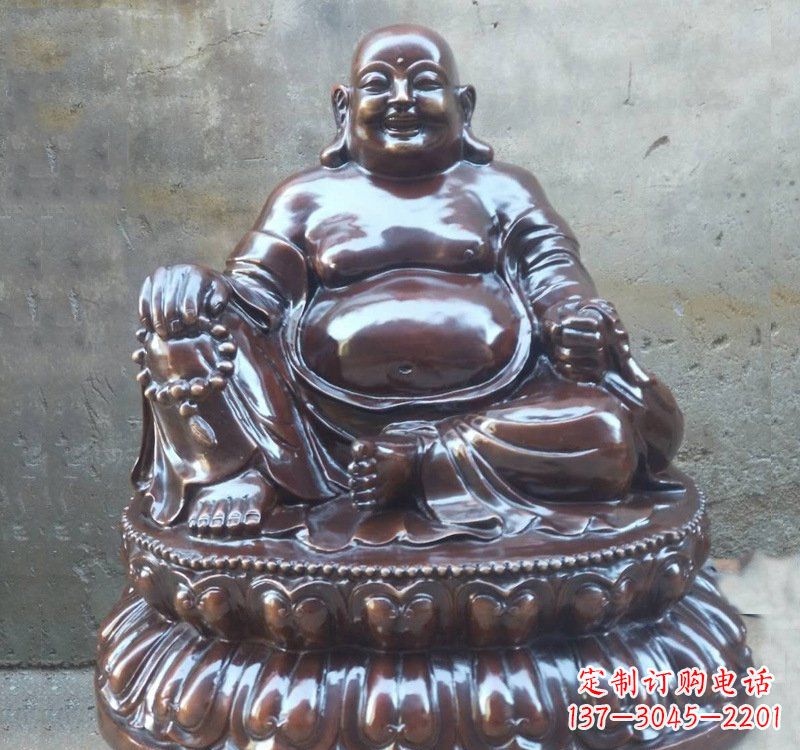 信阳宗教庙宇弥勒佛铜雕