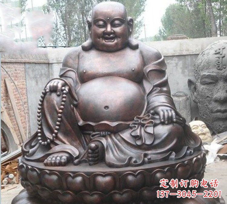信阳宗教庙宇弥勒佛铜雕222