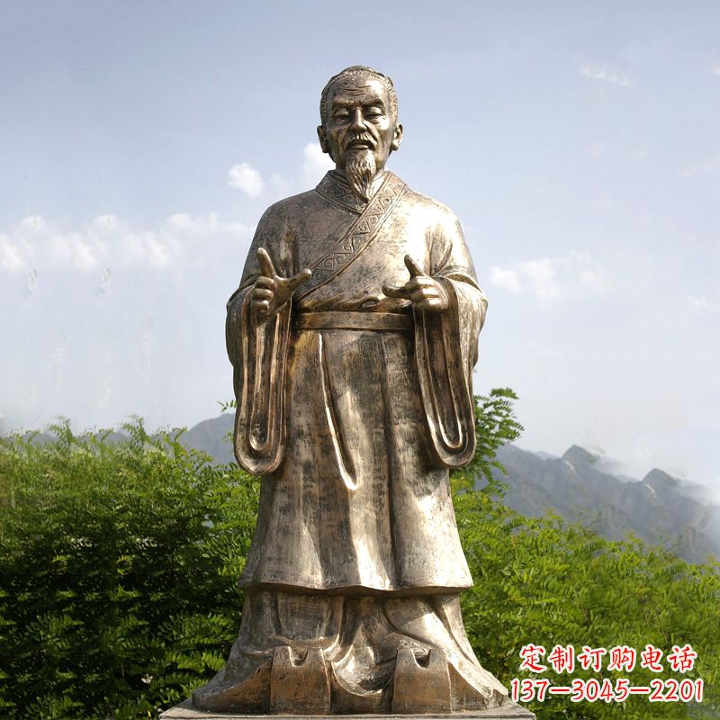 信阳祖冲之纯铜雕像