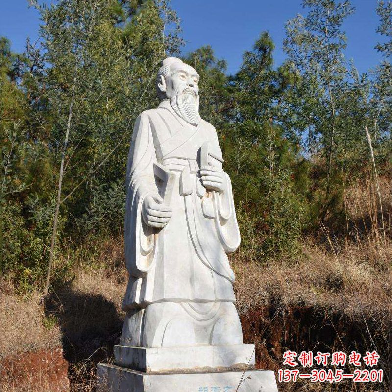 信阳祖冲之汉白玉石雕像-公园景区中国古代名人雕塑