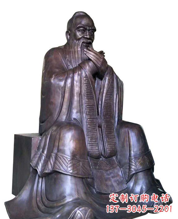 信阳作揖孔子青铜像