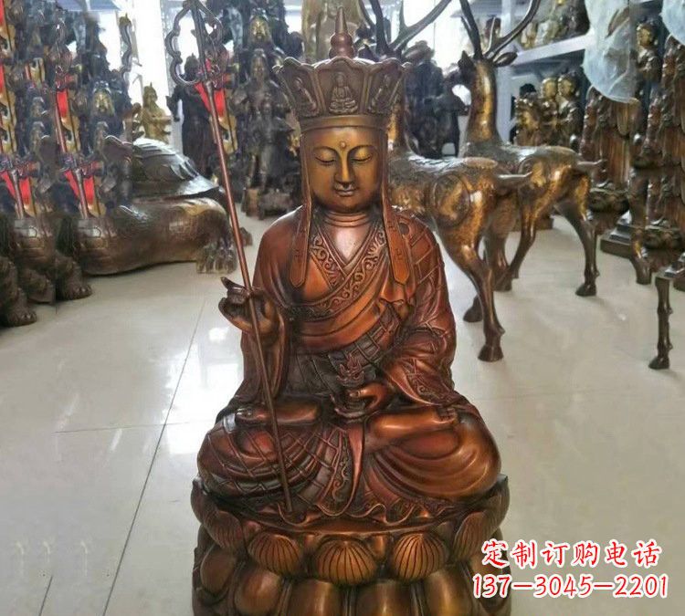 信阳坐式地藏菩萨铜雕