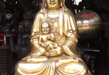 信阳铸铜送子观音雕塑