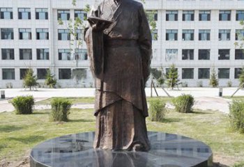 信阳祖冲之校园铜雕-纯铜铸造中国古代历史名人著名数学家