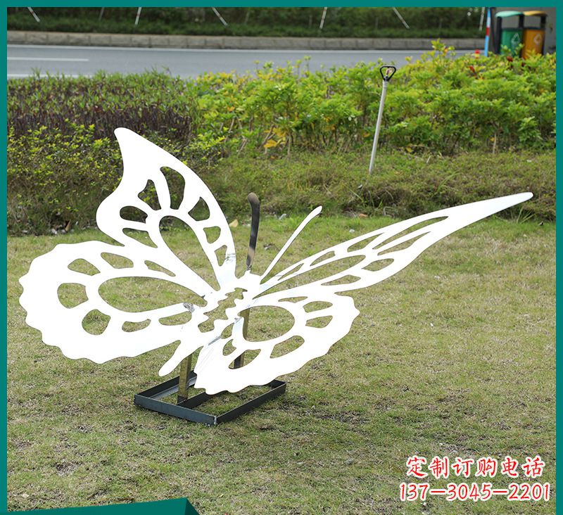 信阳蝴蝶雕塑-公园景区创意不锈钢剪影蝴蝶雕塑